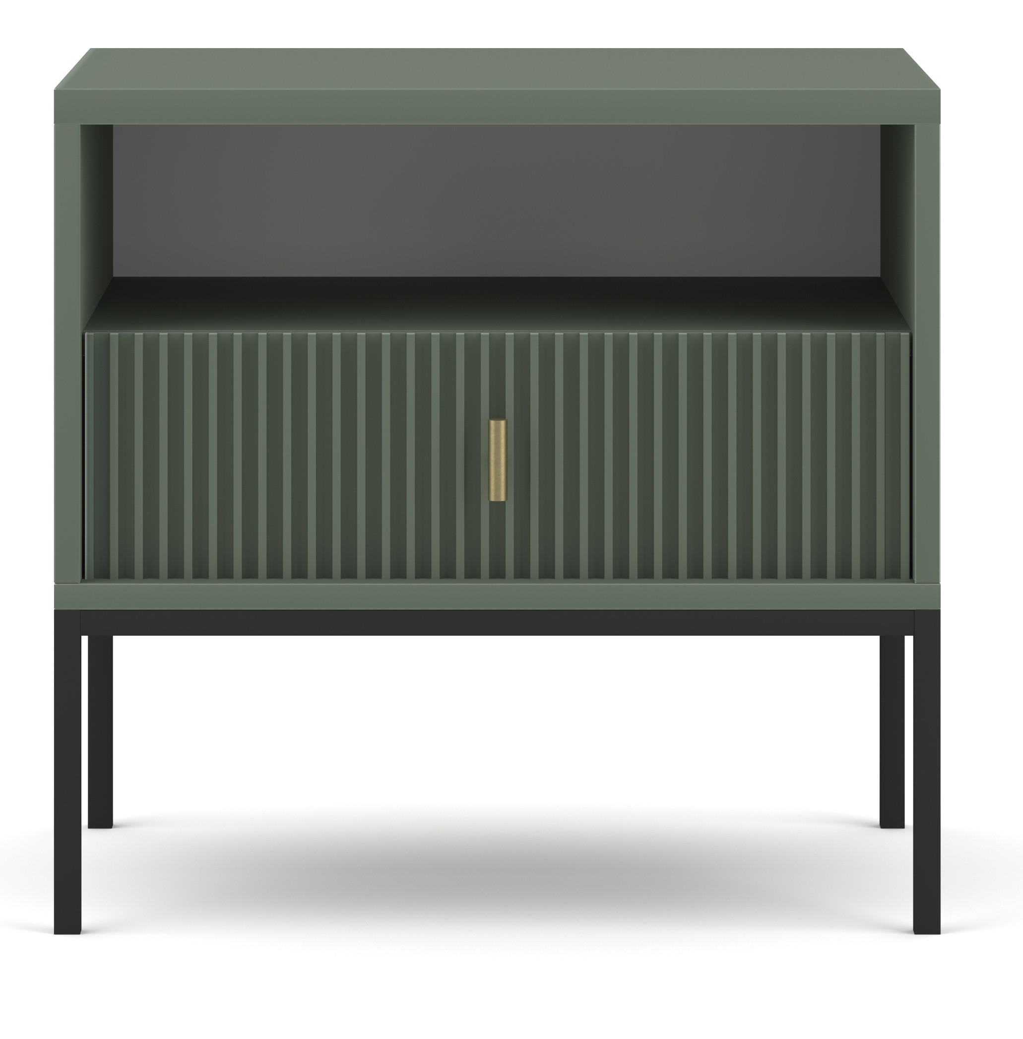 NACHTSCHRANK 53,9/52,4/39 cm  - Goldfarben/Schwarz, Design, Holzwerkstoff/Metall (53,9/52,4/39cm) - Boxxx