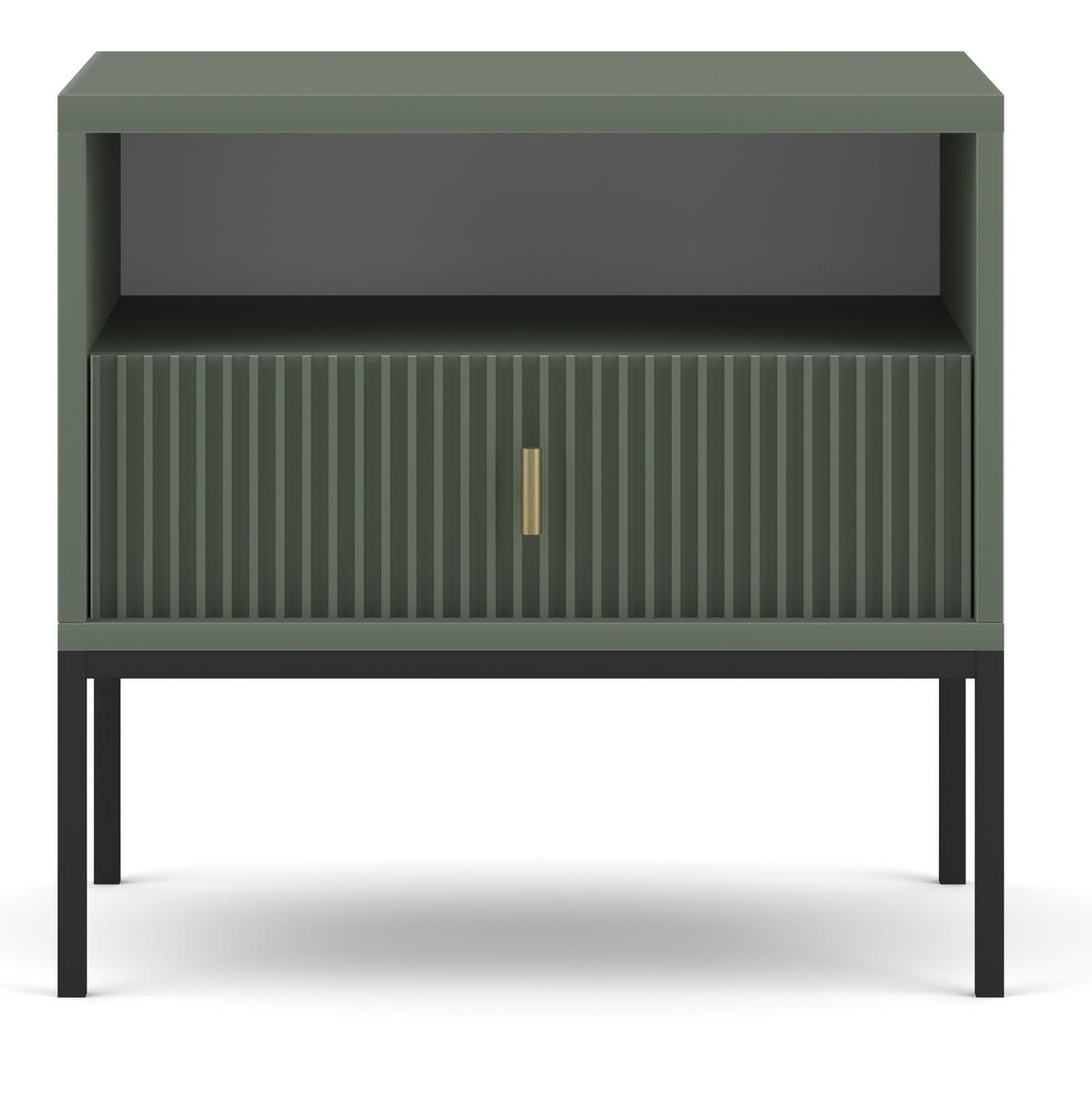 NACHTSCHRANK 53,9/52,4/39 cm  - Goldfarben/Schwarz, Design, Holzwerkstoff/Metall (53,9/52,4/39cm) - Boxxx