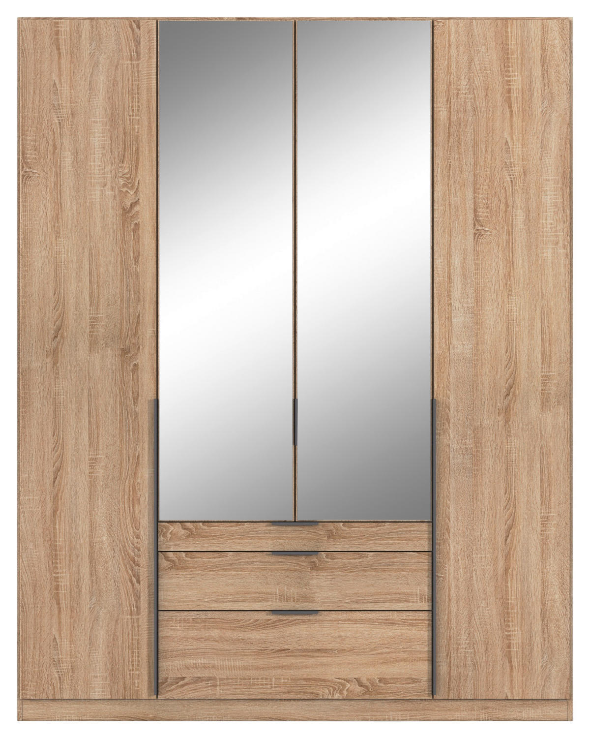 DREHTÜRENSCHRANK  in Sonoma Eiche  - Grau/Sonoma Eiche, MODERN, Holzwerkstoff/Metall (181/229/54cm) - Rauch Möbel