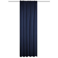 WÄRMESCHUTZVORHANG Verdunkelung 135/160 cm   - Blau, Basics, Textil (135/160cm)