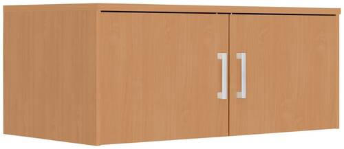 AUFSATZSCHRANK 106/43/54 cm  in  - Silberfarben/Buchefarben, Basics, Holzwerkstoff/Kunststoff (106/43/54cm) - Xora