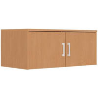 AUFSATZSCHRANK 106/43/54 cm  in  - Silberfarben/Buchefarben, Basics, Holzwerkstoff/Kunststoff (106/43/54cm) - Xora