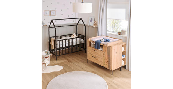 GITTERBETT EMMA  140/80/145 cm   - Schwarz, Trend, Holz (140/80/145cm) - My Baby Lou