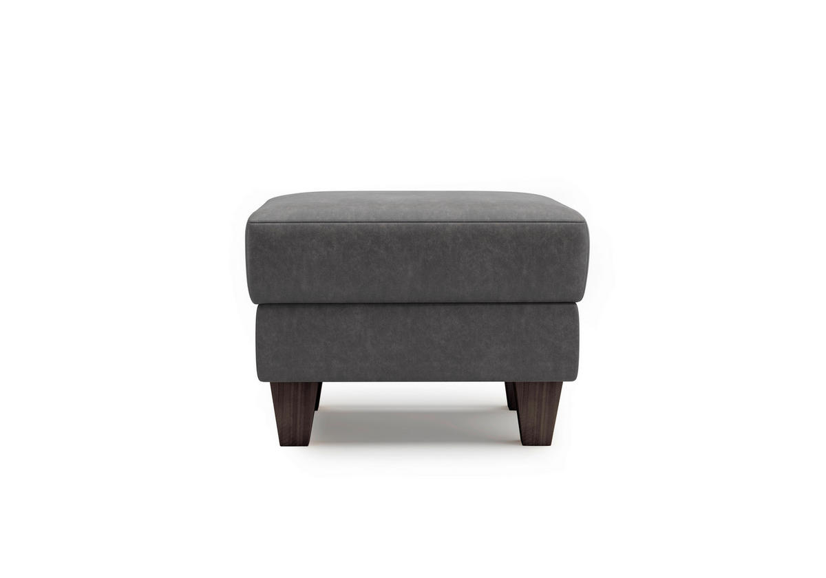 HOCKER in Textil Anthrazit  - Wengefarben/Anthrazit, KONVENTIONELL, Holz/Textil (58/48/58cm) - Sit & More