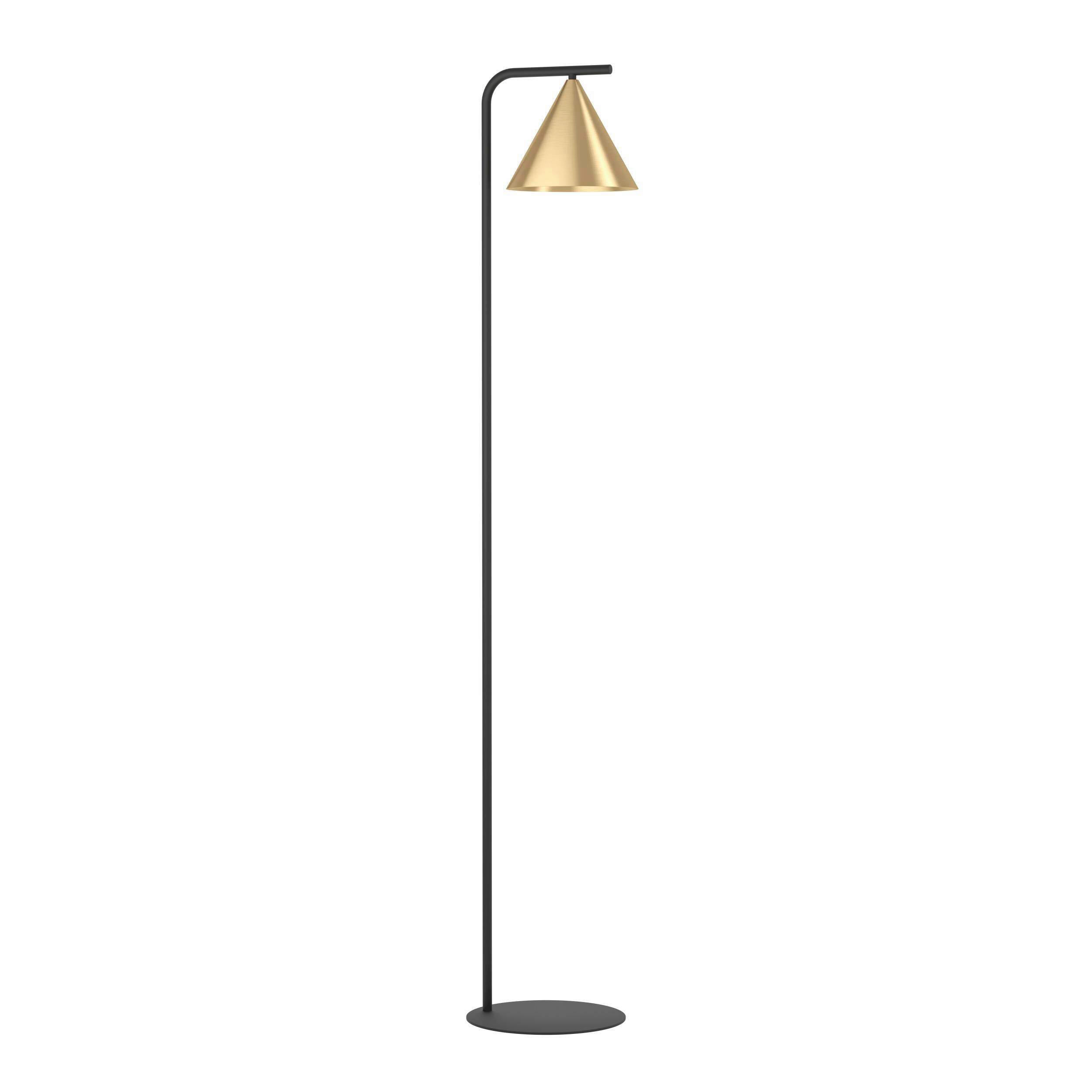 STOJACIA LAMPA, 29,5/22/162 cm - čierna/mosadzná, Design, kov (29,5/22/162cm) - Eglo