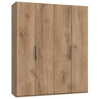 DREHTÜRENSCHRANK Eichefarben  - Chromfarben/Eichefarben, Modern, Holzwerkstoff (200/236/58cm) - MID.YOU