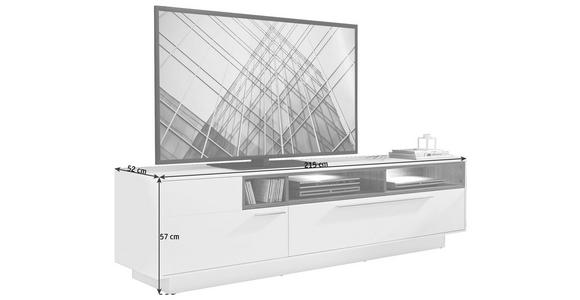 TV-ELEMENT 215/57/52 cm - Chromfarben/Eichefarben, Design, Holzwerkstoff/Metall (215/57/52cm) - Hom`in