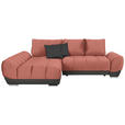 ECKSOFA in Braun, Grau, Rosa  - Braun/Rosa, MODERN, Textil/Metall (192/290cm) - Carryhome