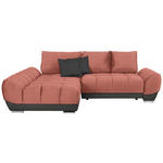 ECKSOFA in Braun, Grau, Rosa  - Braun/Rosa, MODERN, Textil/Metall (192/290cm) - Carryhome