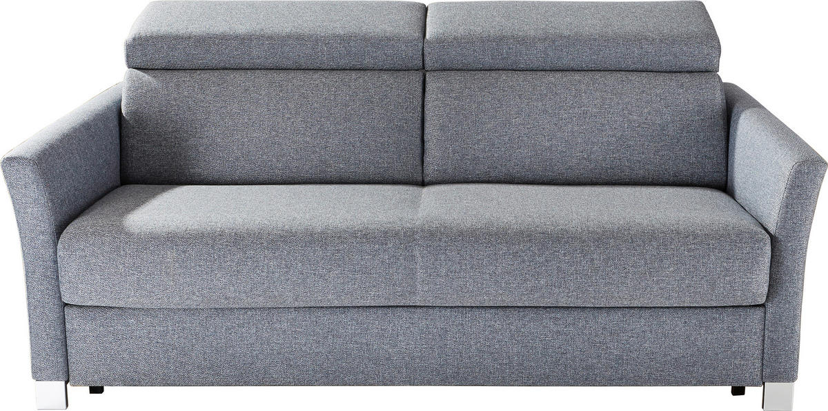 SCHLAFSOFA Sabrina in Flachgewebe Dunkelgrau  - Dunkelgrau/Silberfarben, KONVENTIONELL, Holz/Textil (185/100/100cm) - Bali