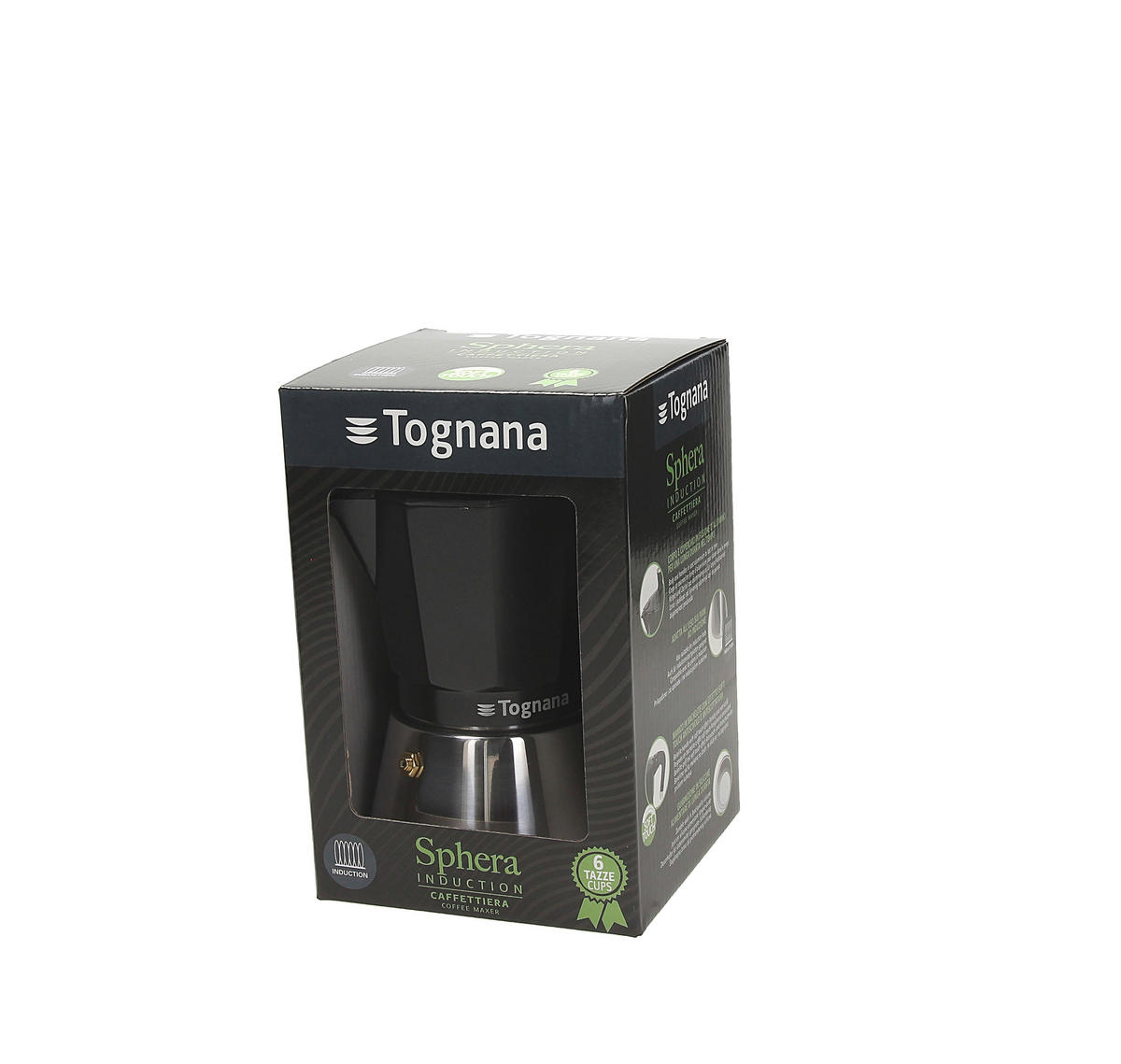 KUVALO ZA KAFU - crna, Osnovno, metal/plastika (13/13/19cm) - Tognana