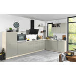 EINBAUKÜCHE   - Birkefarben/Grau, Design, Holzwerkstoff - Dieter Knoll