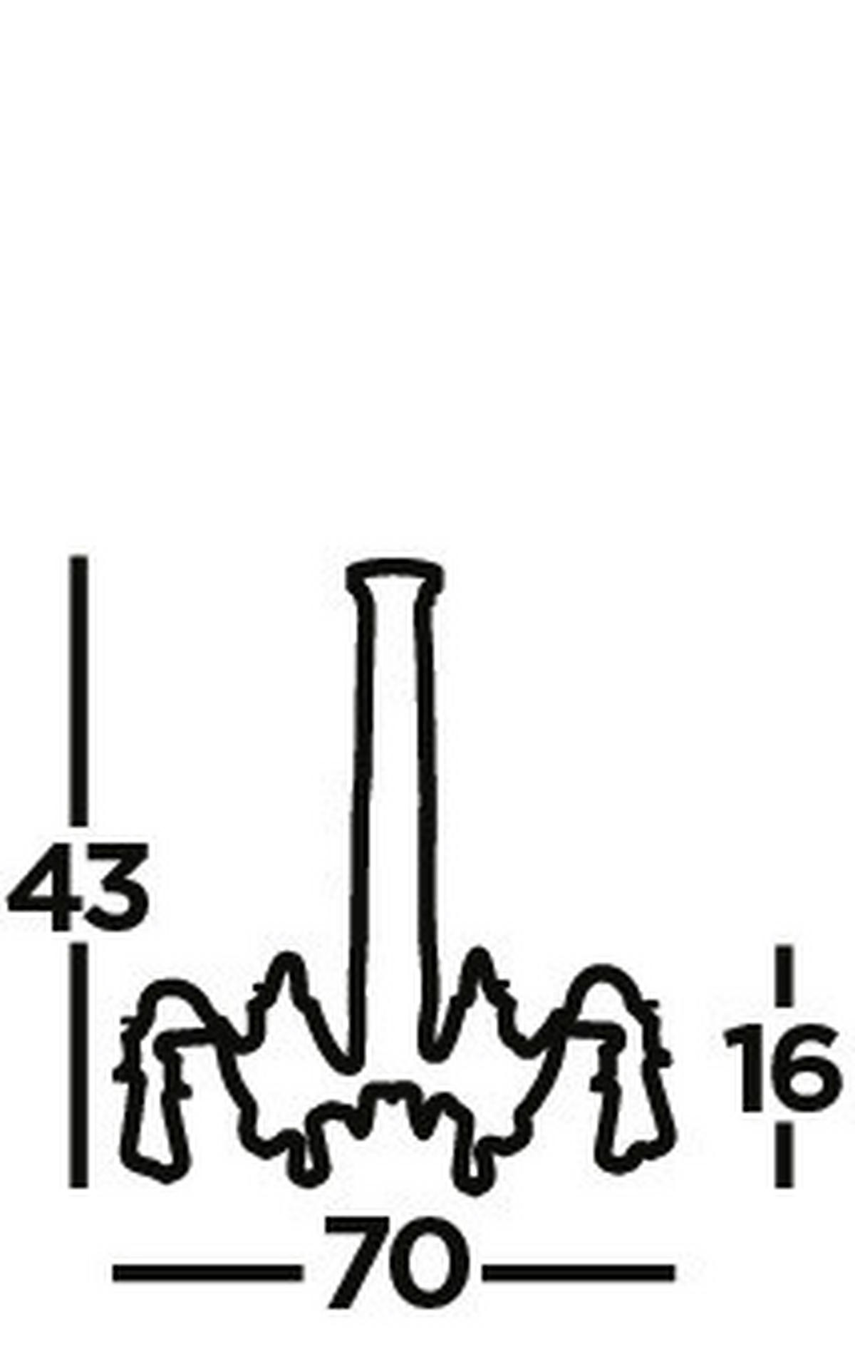 VISEČA SVETILKA  Olivia      70/43 cm      E27 - srebrne barve, Konvencionalno, kovina (70/43cm)