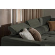 ECKSOFA in Chenille Graubraun  284/205 cm  - Graubraun/Schwarz, Design, Kunststoff/Textil (284/205cm) - Xora