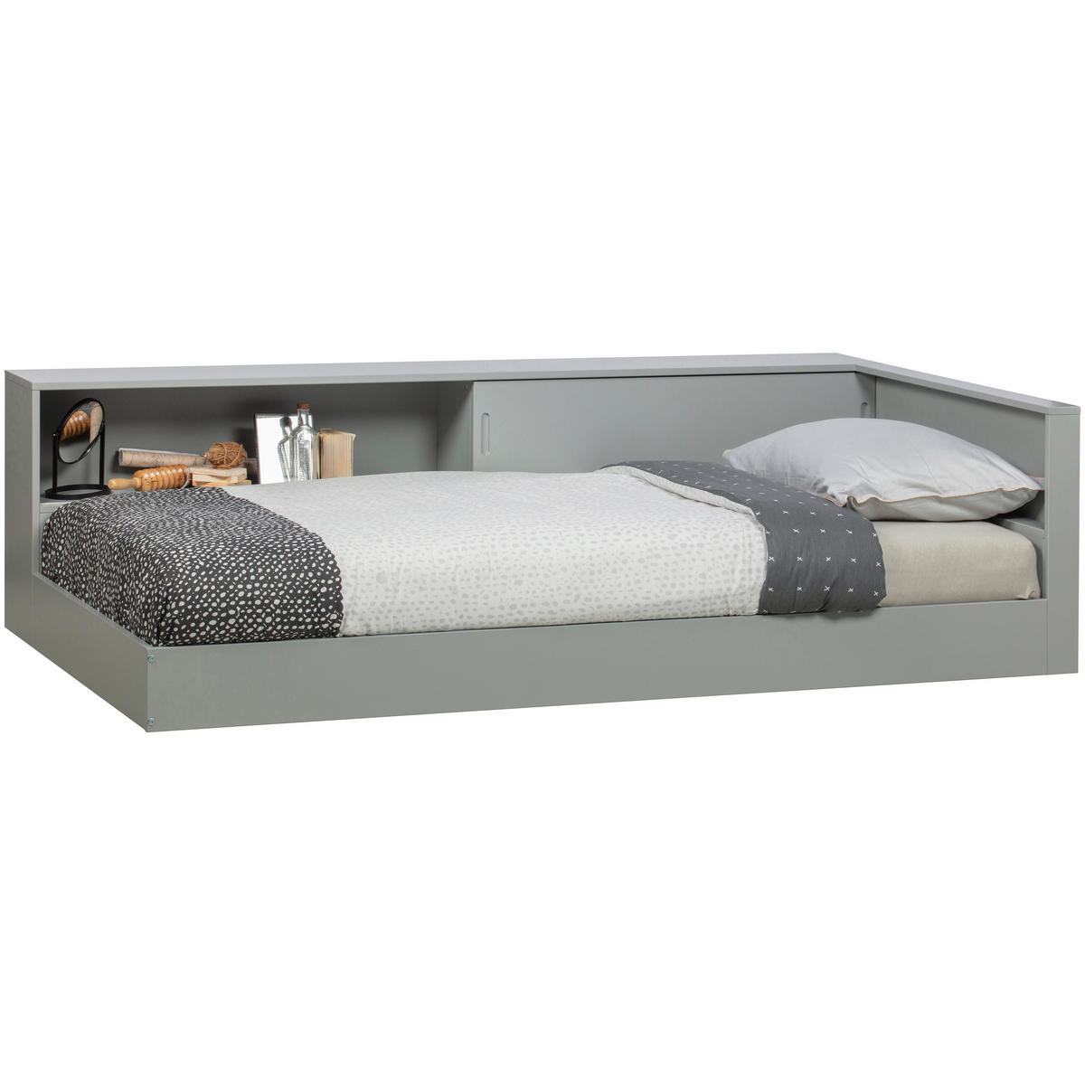 BETT 90/200 cm  in Grau  - Grau, Design, Holz (90/200cm) - Livetastic