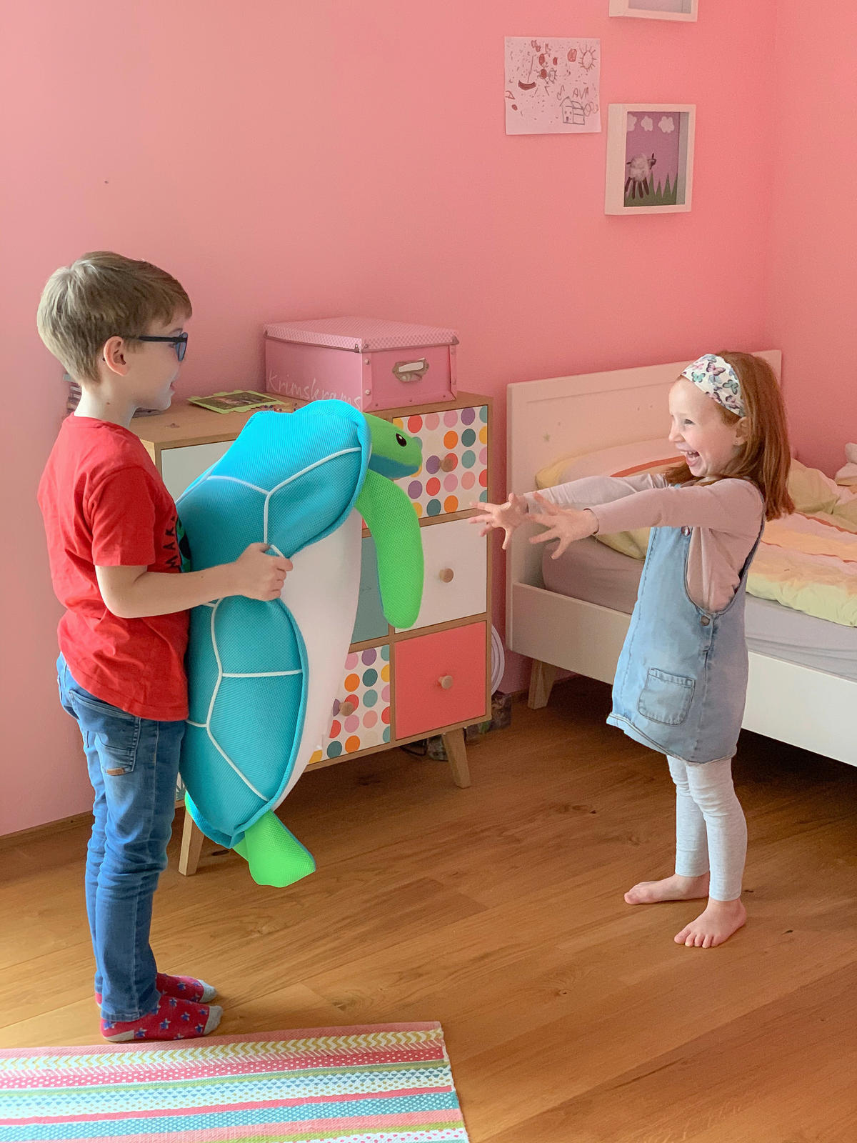 SCHWIMMTIER Hellblau  - Hellblau, KONVENTIONELL, Textil (82/100/15cm)