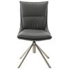 STUHL Edelstahl beschichtet  - Edelstahlfarben/Anthrazit, Design, Textil/Metall (49/90/65cm) - Novel