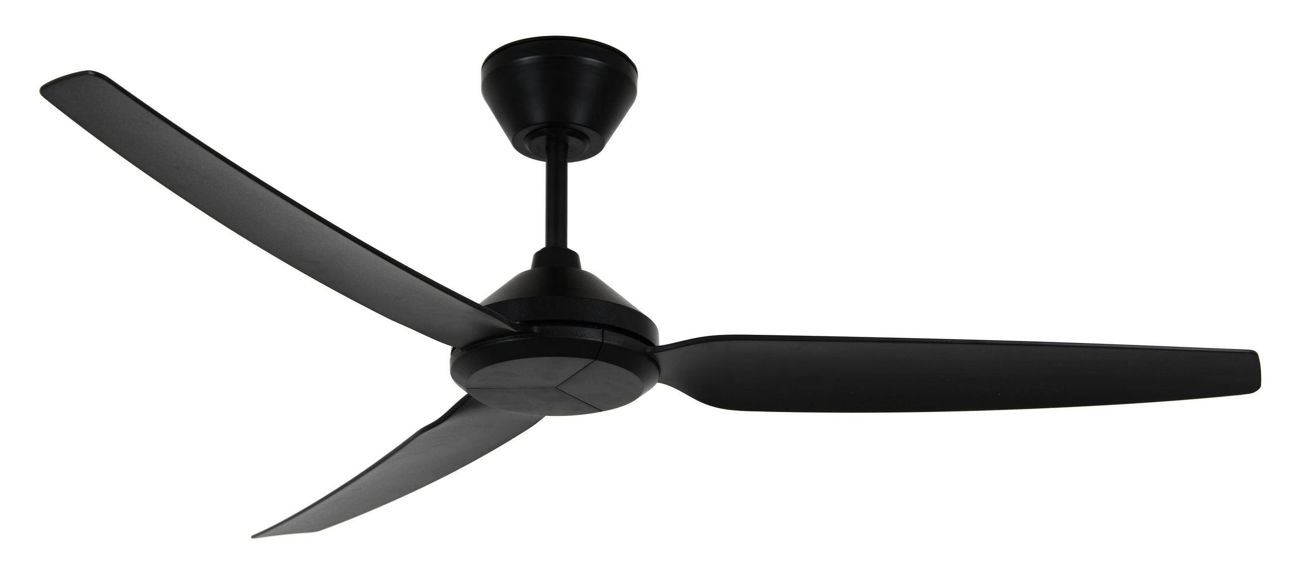 DECKENVENTILATOR Polis 132/33,5/132 cm   - Schwarz, Basics, Kunststoff (132/33,5/132cm)