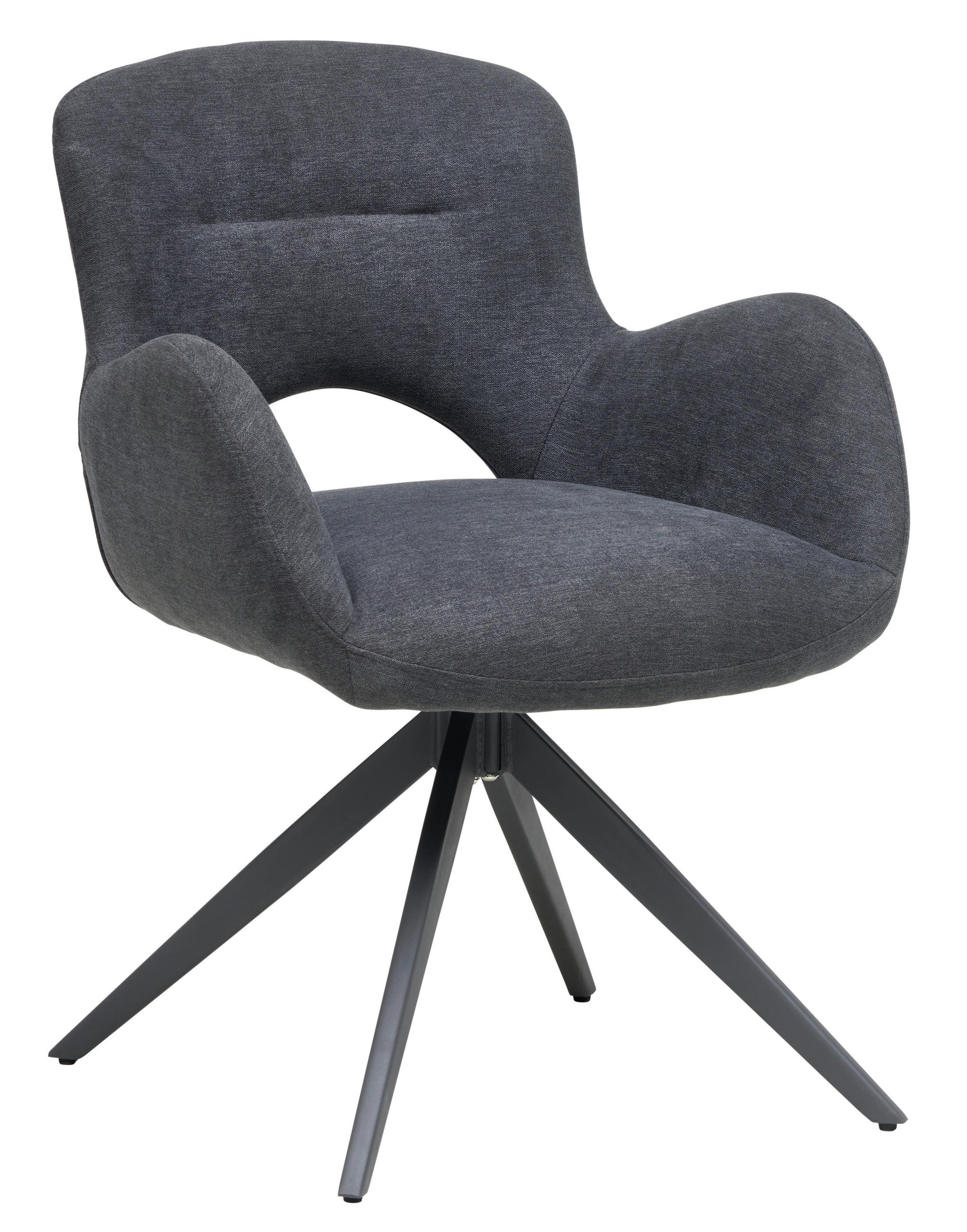 ARMLEHNSTUHL  in Eisen Webstoff  - Grau, MODERN, Holz/Textil (62/62/84cm) - Livetastic