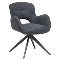 ARMLEHNSTUHL  in Eisen Webstoff  - Grau, MODERN, Holz/Textil (62/62/84cm) - Livetastic