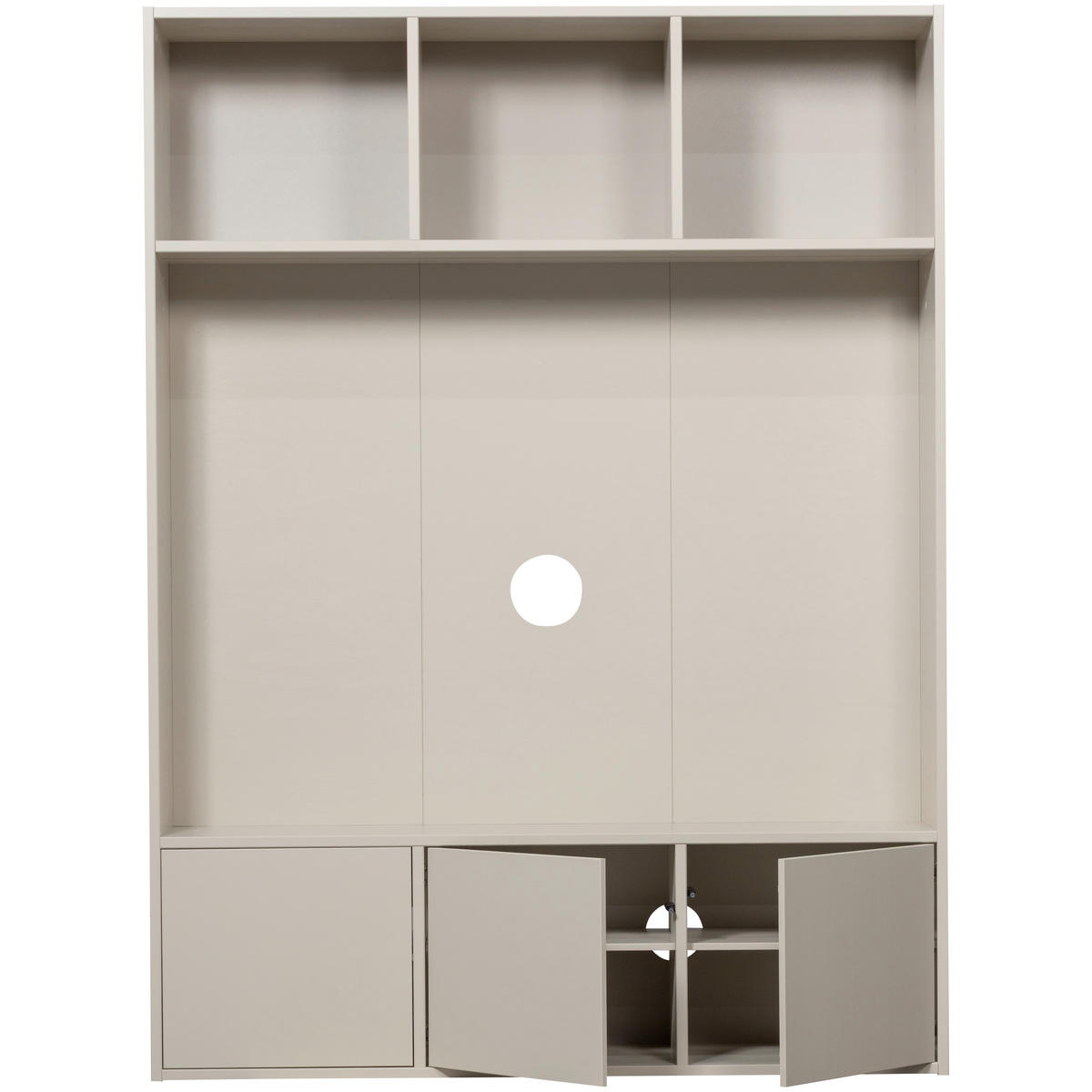 WOHNWAND  in Grau  160/215/40 cm  - Grau, Design, Holz (160/215/40cm) - Livetastic