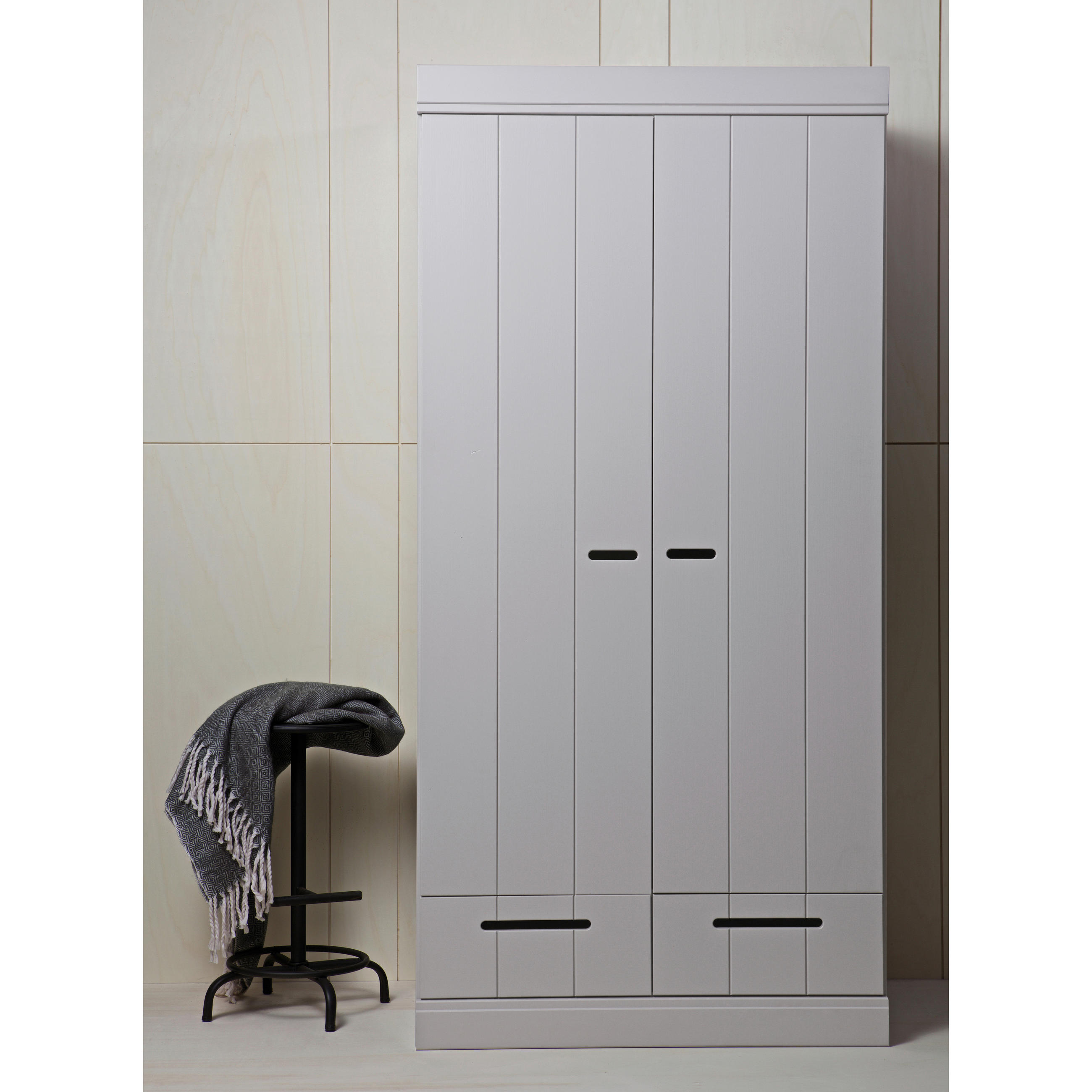 DREHTÜRENSCHRANK 94/195/53 cm 2-türig Grau  - Grau, Design, Holz (94/195/53cm) - Livetastic