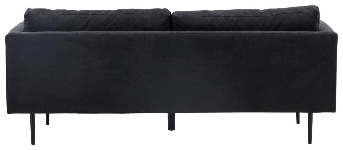 2-SITS SOFFA i metall, textil svart  - svart, Design, metall/textil (203/84/90cm) - Livetastic