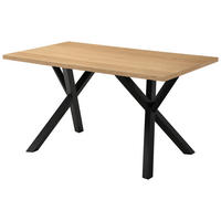 ESSTISCH in Holz  - Eichefarben/Schwarz, Basics, Holz (140/76/80cm) - MID.YOU