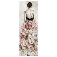 UMETNIŠKI POTISK  40/120 cm   - večbarvno, Basics, tekstil/les (40/120cm) - Monee