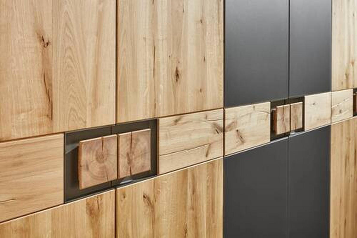 DREHTÜRENSCHRANK in Eichefarben, Dunkelbraun  - Eichefarben/Dunkelbraun, Natur, Holz (301,9/223,3/61,9cm) - Valnatura