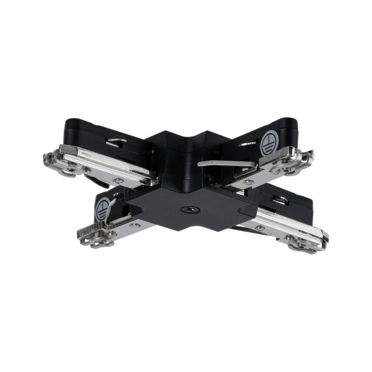 SCHIENENSYSTEM-VERBINDER - Schwarz, Design, Kunststoff/Metall (10,4/1,8/10,4cm) - Paulmann