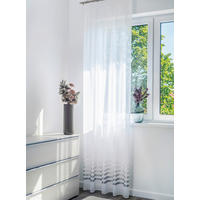 Perdea Confecționată transparent  - alb, Basics, textil (140/245cm)