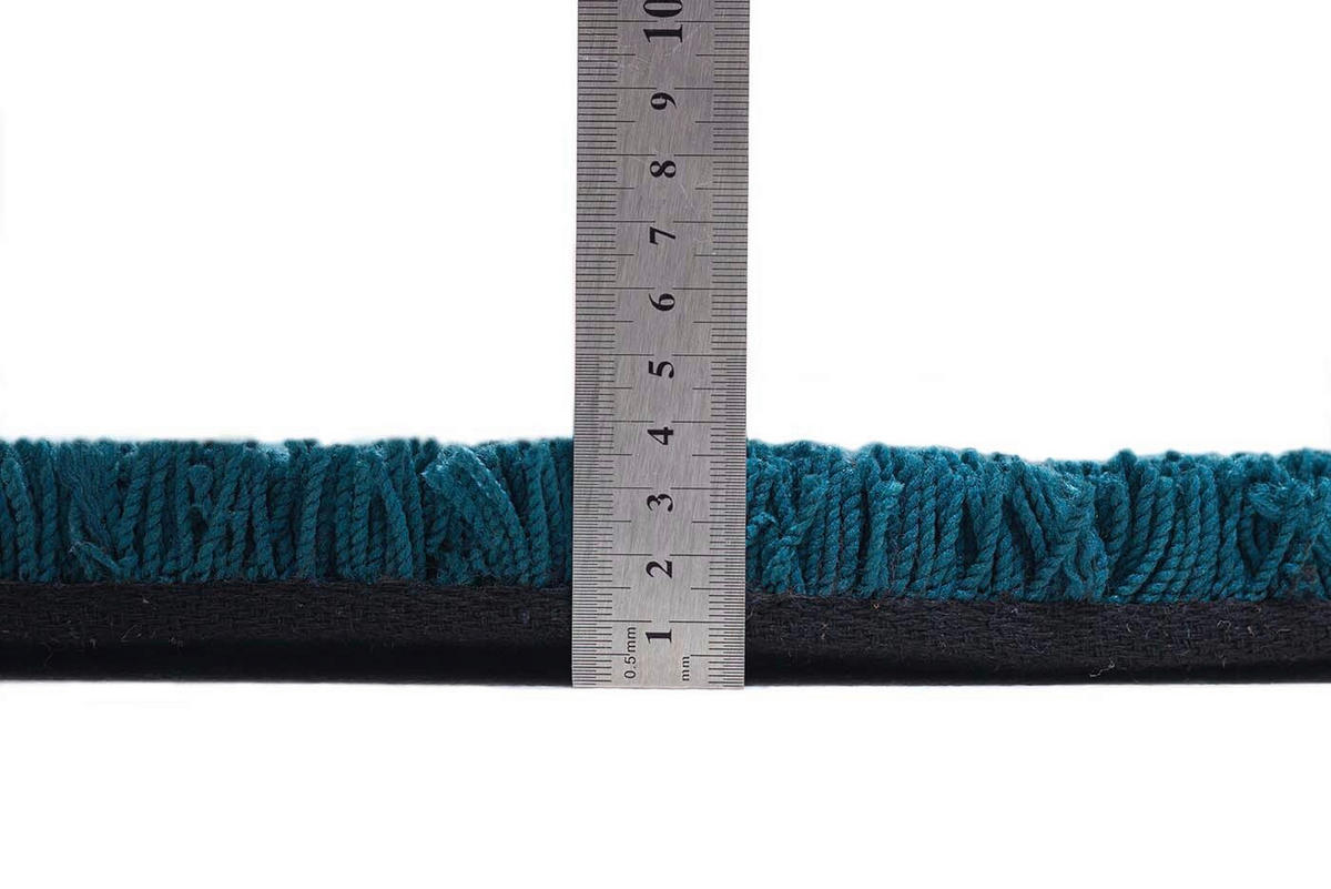 PREPROGA Z VISOKIM FLOROM Cozy   taftano  barve petroleja  - barve petroleja, Basics, tekstil (190/190cm) - Tom Tailor