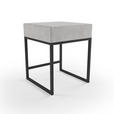 NACHTSCHRANK 45/55/45 cm  - Hellgrau/Schwarz, Design, Textil/Metall (45/55/45cm) - Esposa