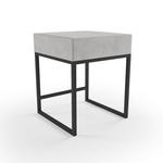 NACHTSCHRANK 45/55/45 cm  - Hellgrau/Schwarz, Design, Textil/Metall (45/55/45cm) - Esposa