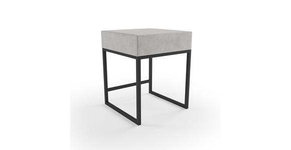 NACHTSCHRANK 45/55/45 cm - Hellgrau/Schwarz, Design, Textil/Metall (45/55/45cm) - Esposa