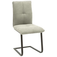 SCHWINGSTUHL  in Stahl Flachgewebe  - Sandfarben/Schwarz, Design, Textil/Metall (46/95/62cm) - Dieter Knoll