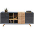 SIDEBOARD in 180/75/40 cm - Eichefarben/Dunkelgrau, Design, Holz/Holzwerkstoff (180/75/40cm) - Carryhome
