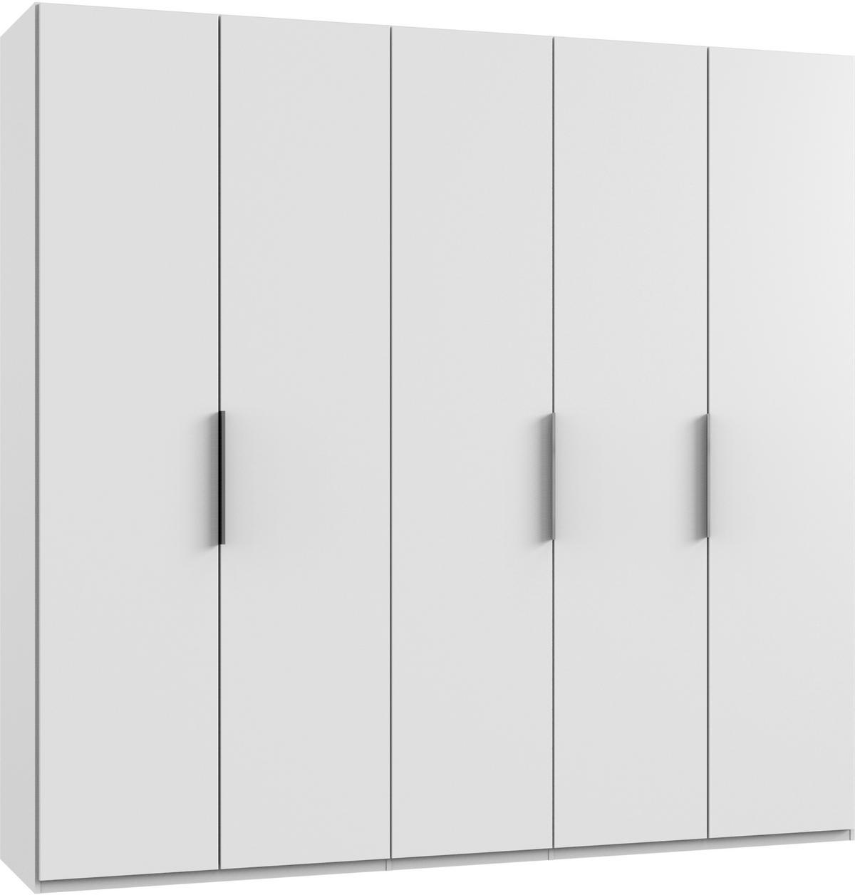 DREHTÜRENSCHRANK in Weiss  - Chromfarben/Weiss, Modern, Holzwerkstoff (250/236/58cm) - MID.YOU