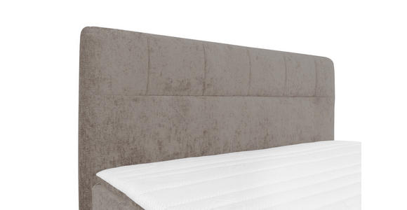 BOXSPRINGBETT 160/200 cm  in Hellbraun  - Hellbraun/Schwarz, Design, Textil/Metall (160/200cm) - Esposa