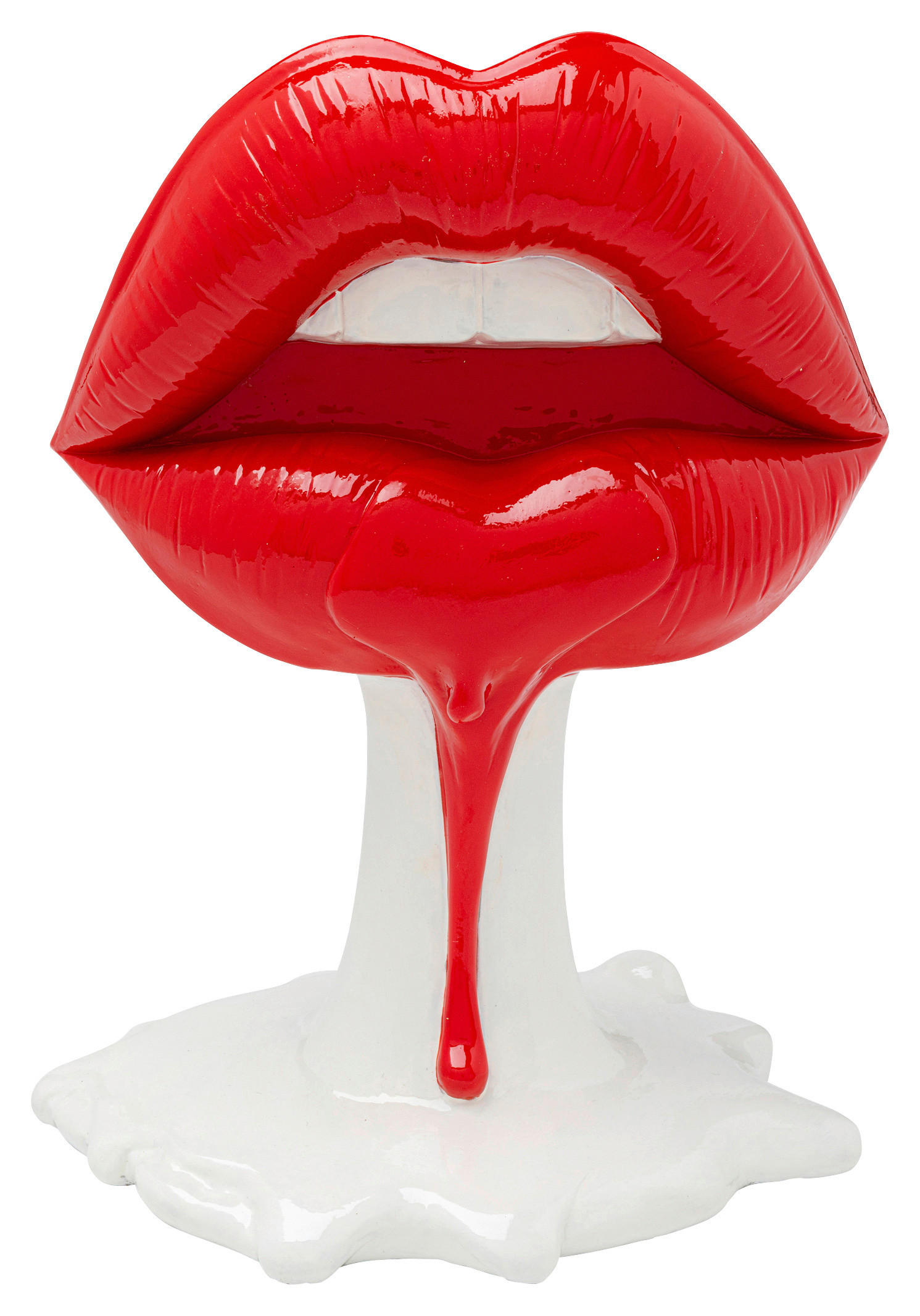 SKULPTUR - Rot/Weiß, KONVENTIONELL, Kunststoff (20/25/14cm) - Kare-Design