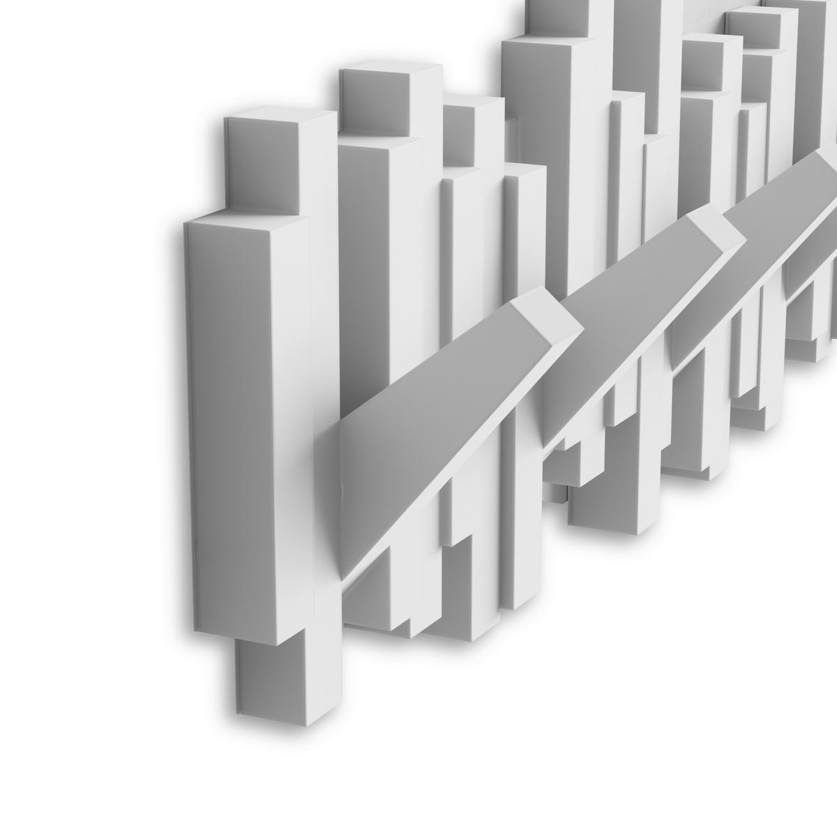 ŠATNÍ LIŠTA - bílá, Design, plast (49/18/3cm) - Umbra