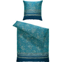 WENDEBETTWÄSCHE Moumbay T1 Makosatin 155/220 cm  - Türkis/Blau, LIFESTYLE, Textil (155/220cm) - Bassetti