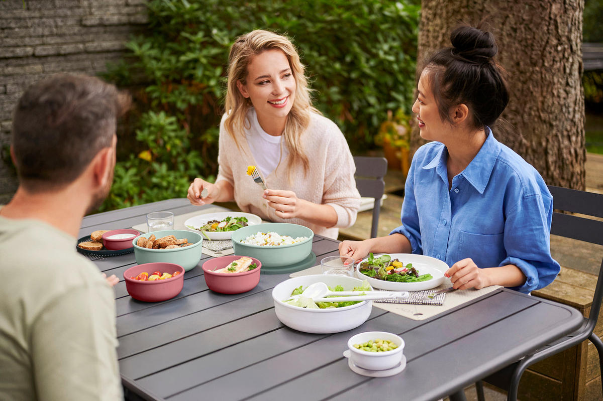 VORRATSDOSENSET 3-teilig  - Weiß, KONVENTIONELL (19,6/19,4/8,3cm) - Mepal