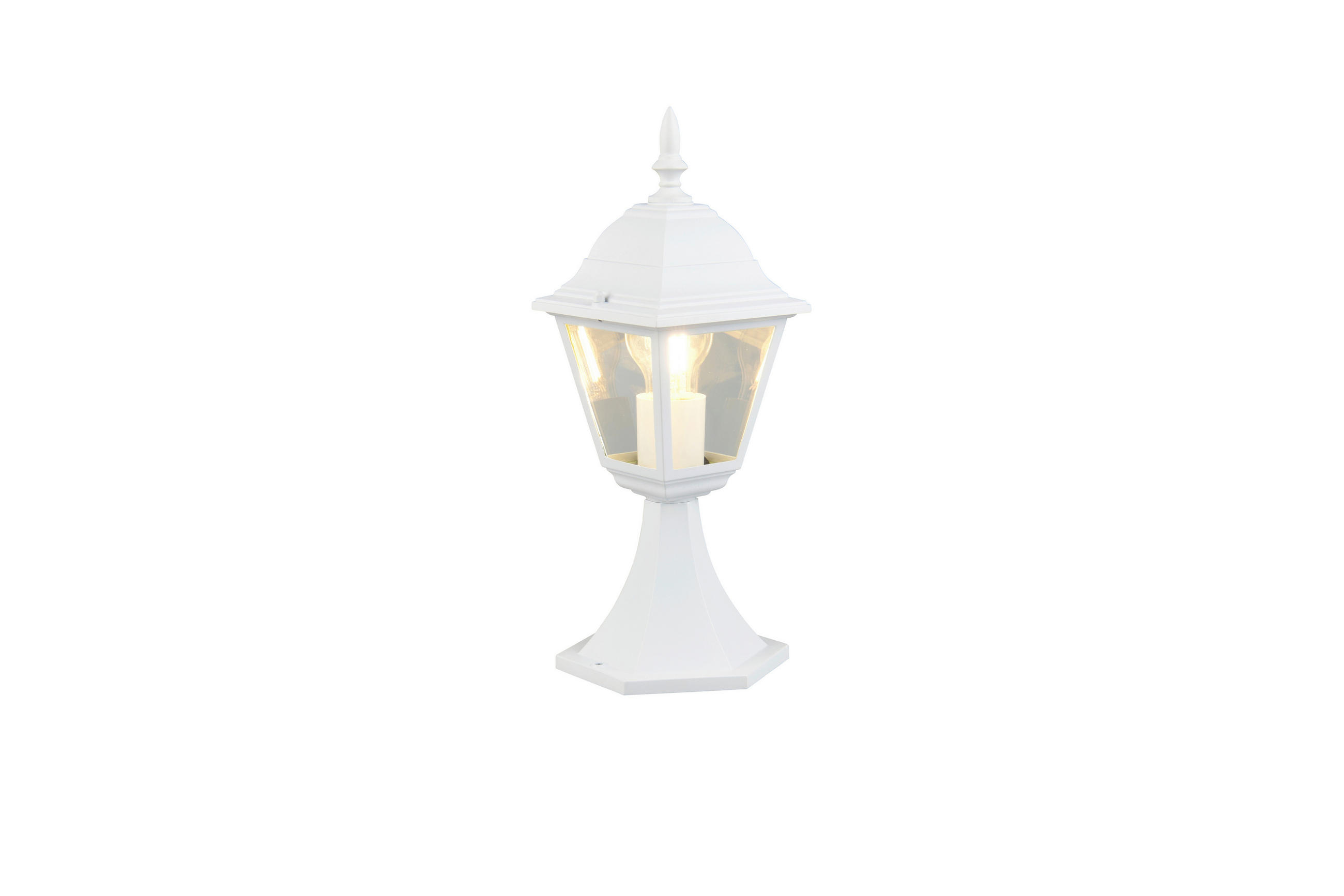 WEGELEUCHTE Livenza 17/39.5/17 cm  - Klar/Weiß, Design, Glas/Metall (17/39.5/17cm) - Trio Leuchten