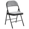 KLAPPSTUHL in Metall, Textil Schwarz, Hellgrau  - Hellgrau/Schwarz, Basics, Textil/Metall (46,5/79/47cm) - Boxxx