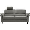 3-SITZER-SOFA Lederlook Grau  - Schwarz/Grau, MODERN, Holz/Textil (192/90/89cm) - Livetastic