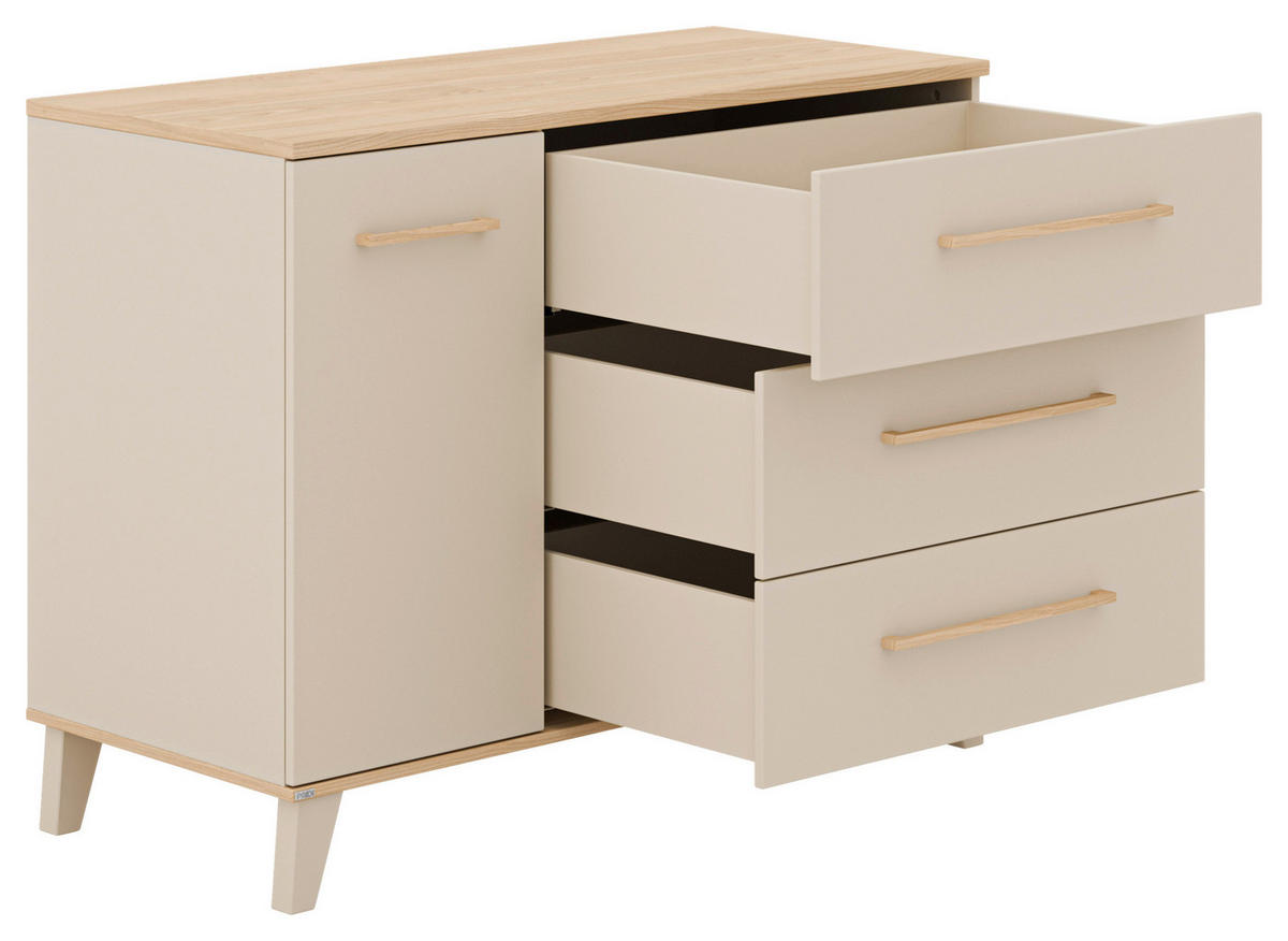 SIDEBOARD 123,5/94,9/55,6 cm  in Naturfarben, Beige, Kaschmir  - Kaschmir/Beige, Design, Holzwerkstoff (123,5/94,9/55,6cm) - Paidi
