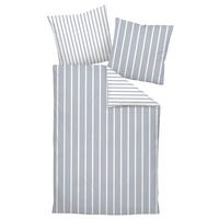 POVLEČENÍ, makosatén, platinová, bílá, 140/200 cm  - bílá/platinová, Basics, textil (140/200cm) - Janine
