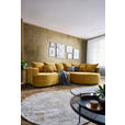ECKSOFA  in Chenille Goldfarben  307/194 cm  - Goldfarben/Schwarz, Design, Kunststoff/Textil (307/194cm) - Carryhome